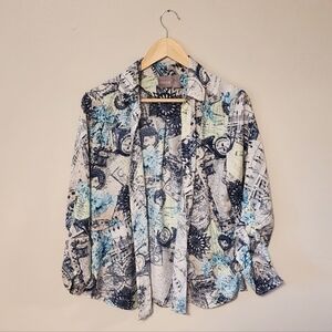 Chico's Patterned Button Down